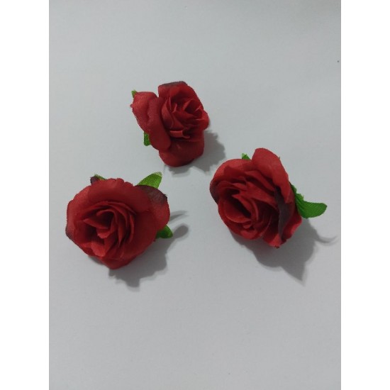 Головка розы 4,5 см цв. красный, цена за 1 шт